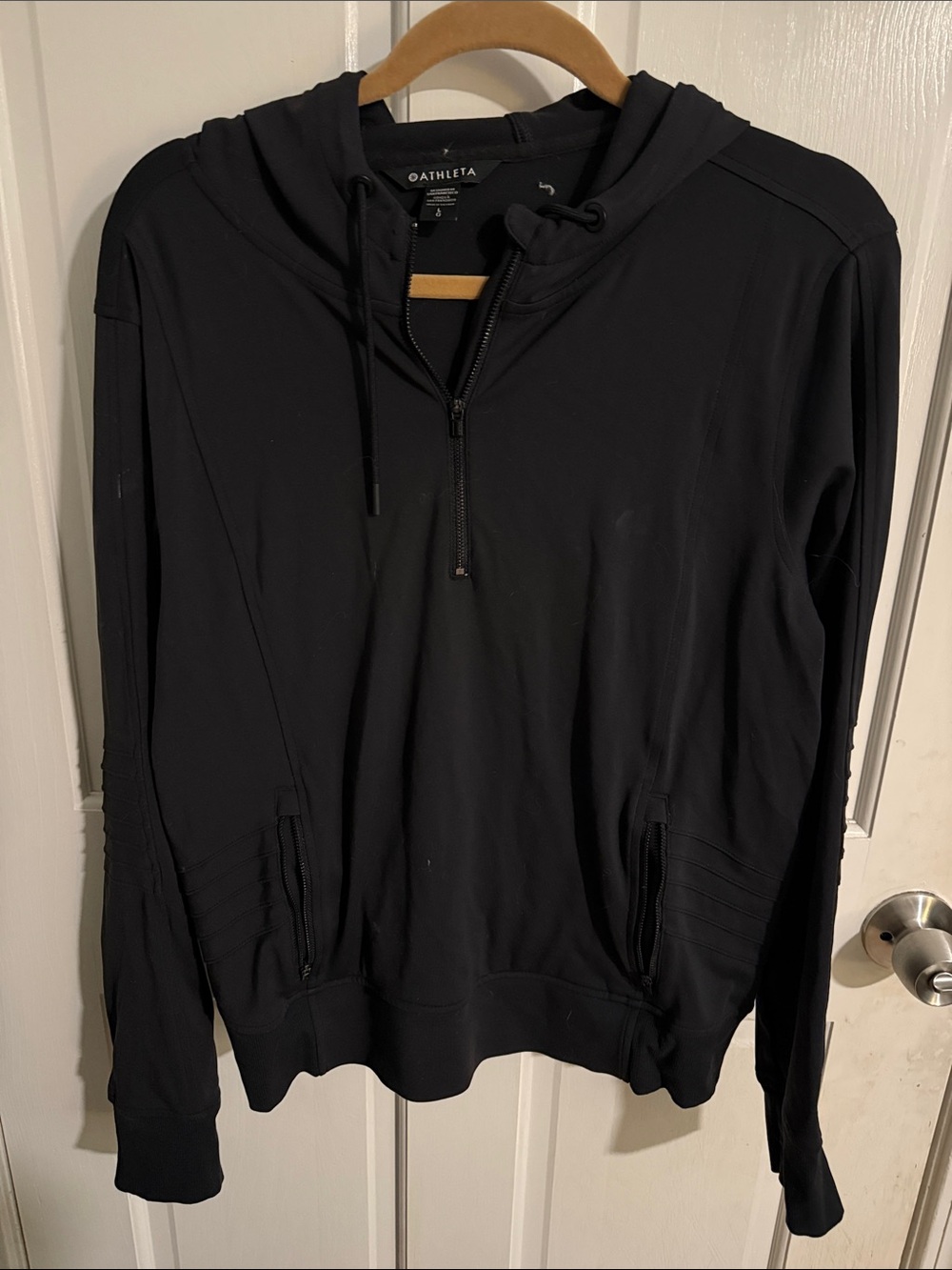 Athleta Men’s Black Zip Hoodie Performance Sweater